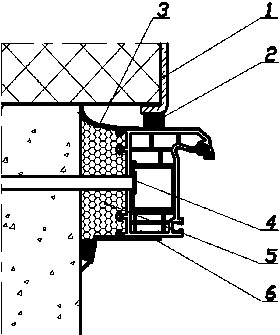 Примыкание оконного блока к стене из бетона